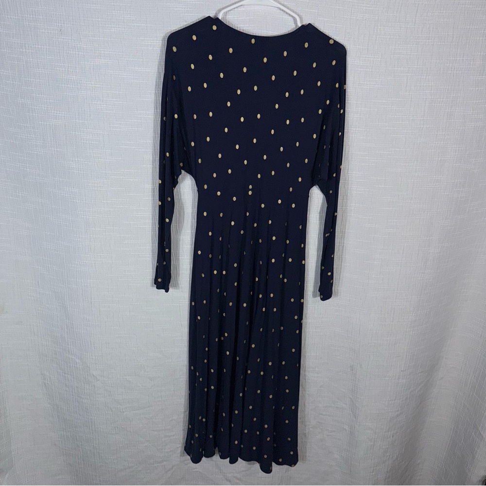 Boden Gemma Jersey Dress‎ size 4 blue and metallic polka dot - Picture 14 of 14